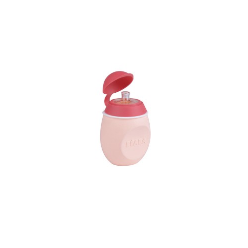 Поильник из силикона Beaba "BabySqueez" 2 in 1" Pink, арт. 912620