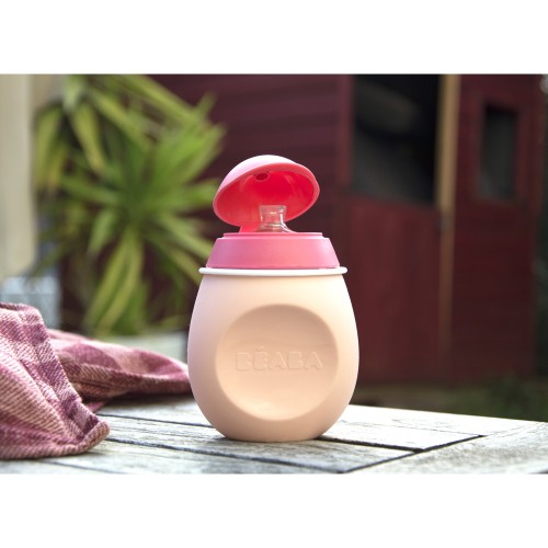 Поильник из силикона Beaba "BabySqueez" 2 in 1" Pink, арт. 912620