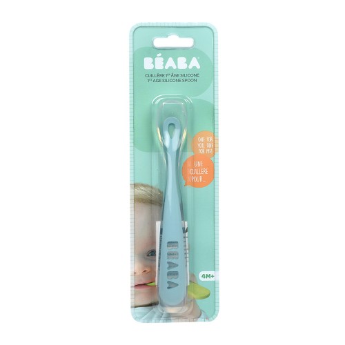 Ложка Beaba силіконова 4+ синій, арт. 913381