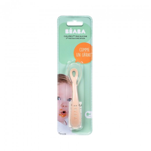 Ложка Beaba силиконовая 8+ розовый, арт. 913425