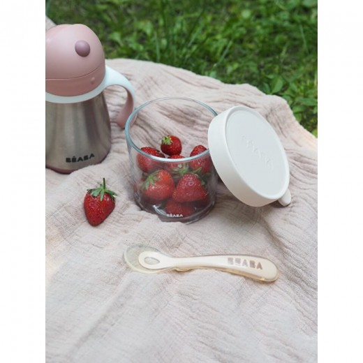 Ложка Beaba силиконовая 8+ розовый, арт. 913425