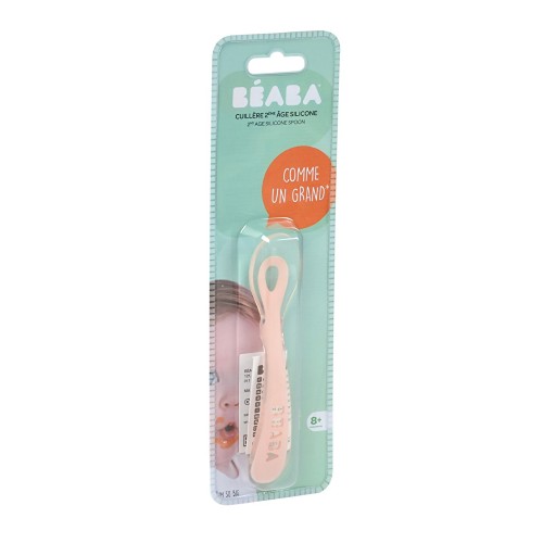 Ложка Beaba силіконова 8+ рожевий, арт. 913425