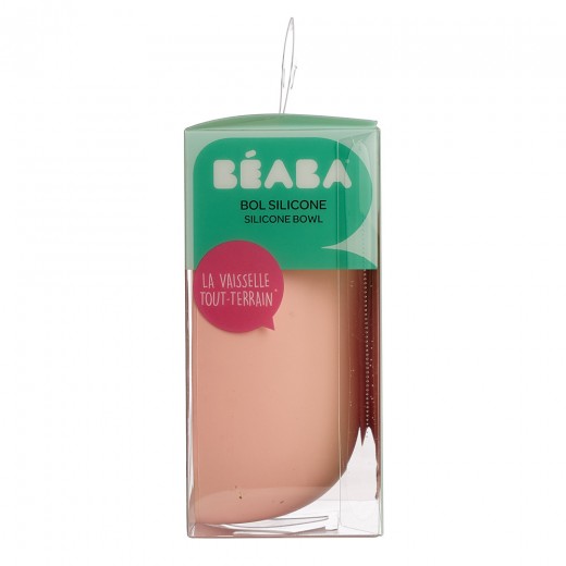 Миска Beaba силиконовая на присоске 350 мл розовая, арт. 913440