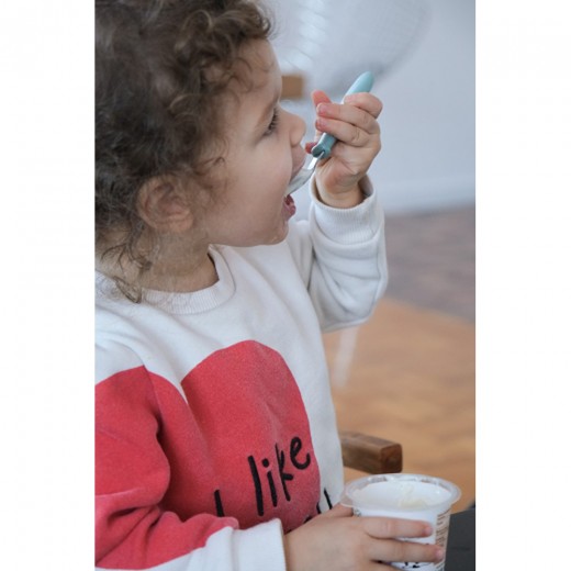 Набор ложка, вилка, нож Beaba 12+ зеленый, арт. 913461