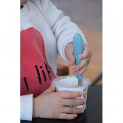 Набор ложка, вилка, нож Beaba 12+ зеленый, арт. 913461