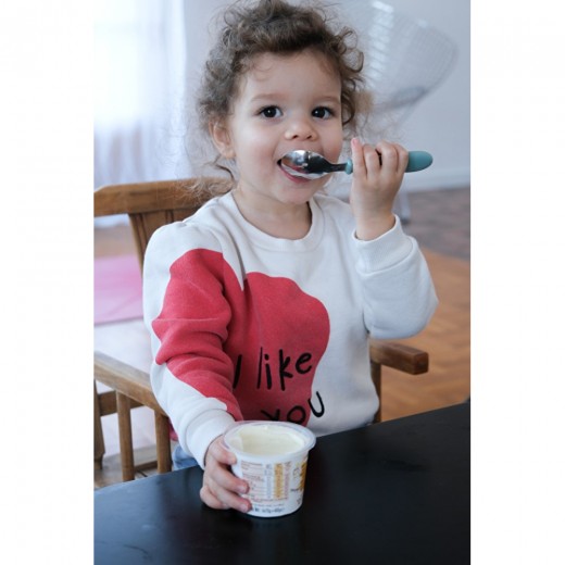 Набор ложка, вилка, нож Beaba 12+ зеленый, арт. 913461