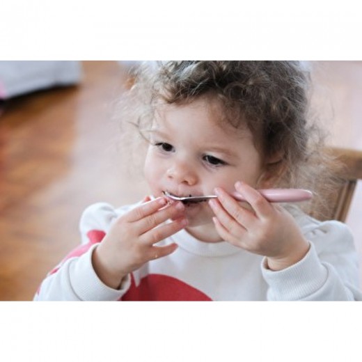 Набор ложка вилка, нож Beaba 12+ розовый, арт. 913462