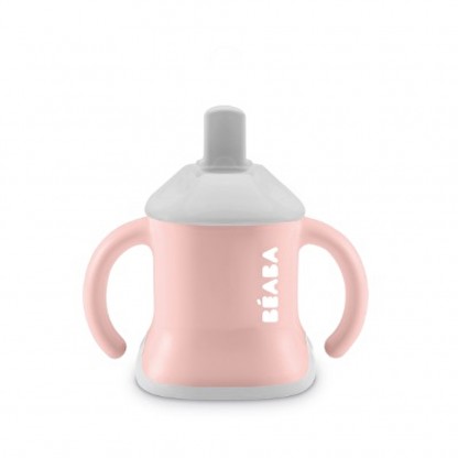 Поїльник Beaba Evoluclip навчальний 3-в-1 150 мл рожевий, арт. 913474