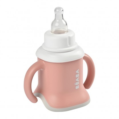 Поїльник Beaba Evoluclip навчальний 3-в-1 150 мл рожевий, арт. 913474