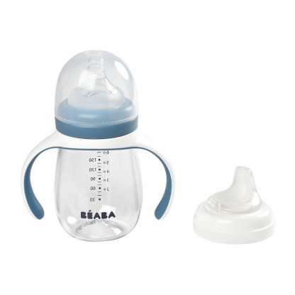 Поїльник Beaba навчальний 2 в 1 210 мл голубий, арт. 913477