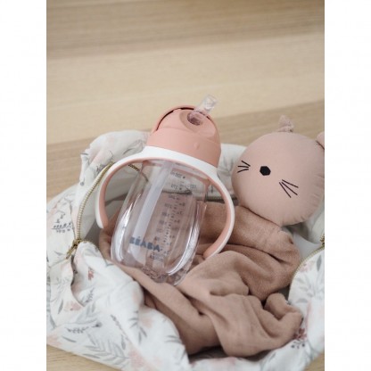 Поїльник Beaba з трубочкою 300 мл рожевий, арт. 913480