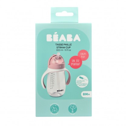 Поїльник Beaba з трубочкою 300 мл рожевий, арт. 913480