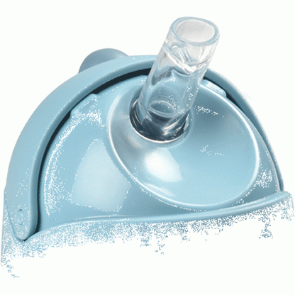 Металевий поїльник Beaba з трубочкою 250 мл блакитний