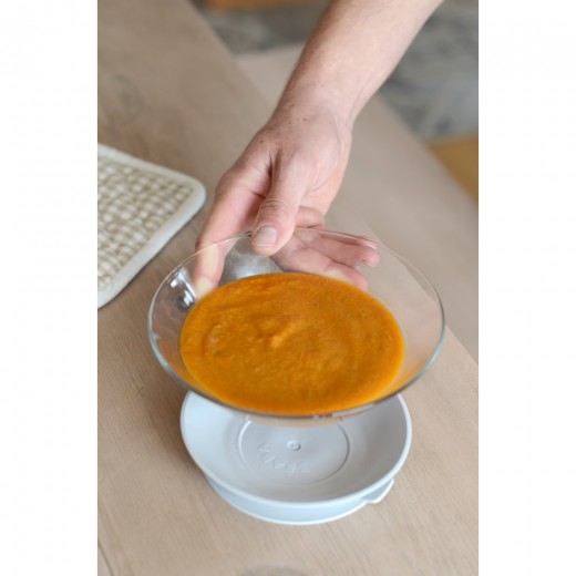 Набор посуды стеклянный: тарелка, миска, стакан Beaba голубой, арт. 913486