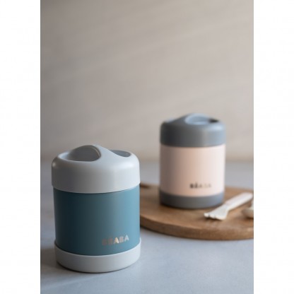 Термос Beaba для їжі 300 мл, рожевий/сірий