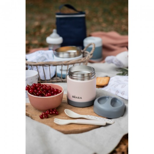 Термос Beaba для їжі 300 мл. рожевий/сірий, арт. 912908