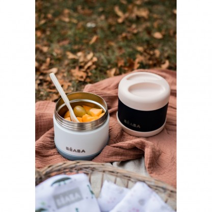 Детский термос Beaba 500 мл бело-голубой