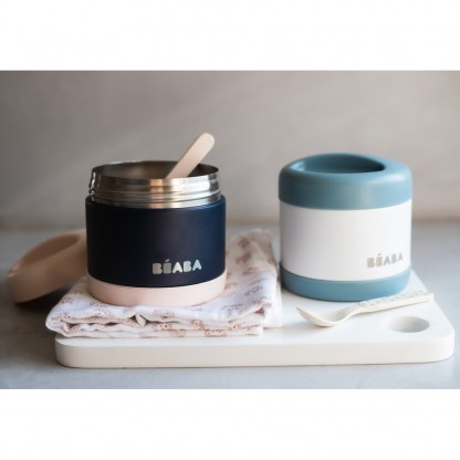 Детский термос Beaba 500 мл бело-голубой