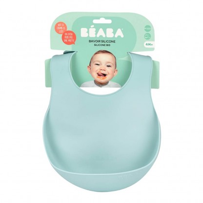 Нагрудник Beaba силіконовий голубий, арт. 913489