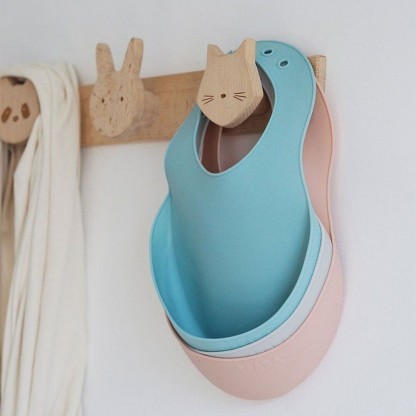 Нагрудник Beaba силіконовий сірий, арт. 913490