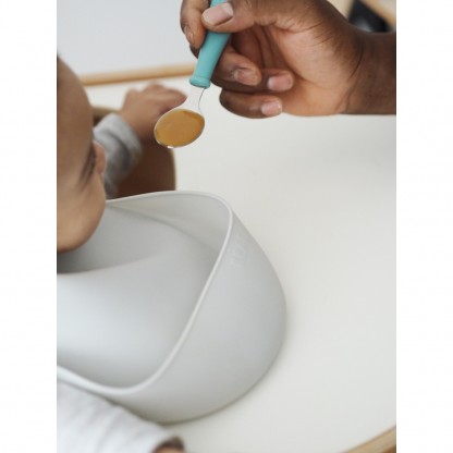 Нагрудник Beaba силіконовий сірий, арт. 913490