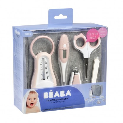 Косметичка Beaba з туалетними приладдями сірий/рожевий, арт. 920382