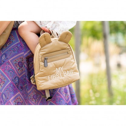 Рюкзак дитячий Childhome My first bag puffered beige, арт. CWKIDBPBE