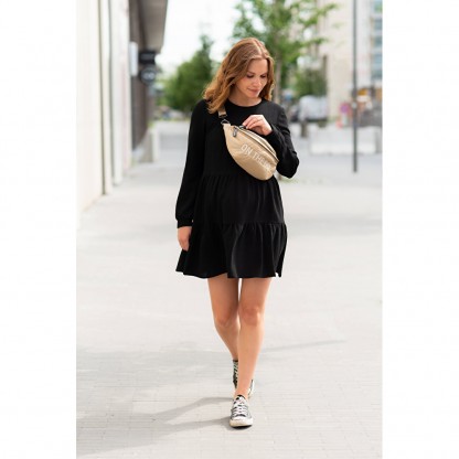 Сумка через плече Childhome Banana bag puffered beige, арт. CWBANAPBE