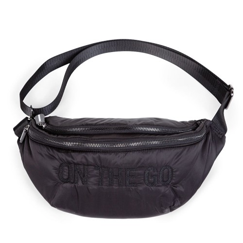 Сумка через плече Childhome Banana bag puffered black, арт. CWBANAPBL