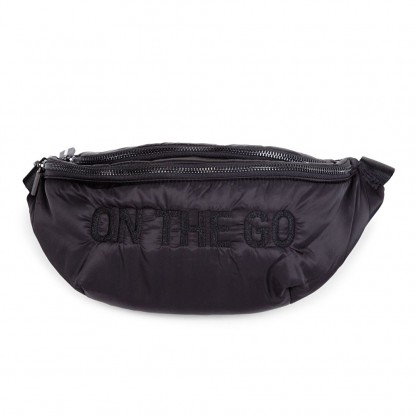 Сумка через плече Childhome Banana bag puffered black, арт. CWBANAPBL