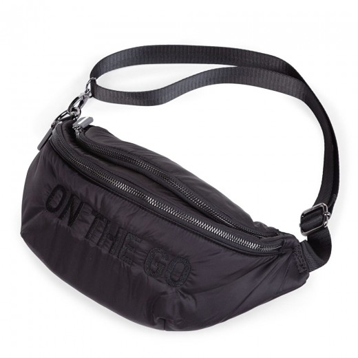 Сумка через плече Childhome Banana bag puffered black, арт. CWBANAPBL