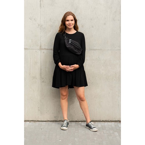 Сумка через плече Childhome Banana bag puffered black, арт. CWBANAPBL