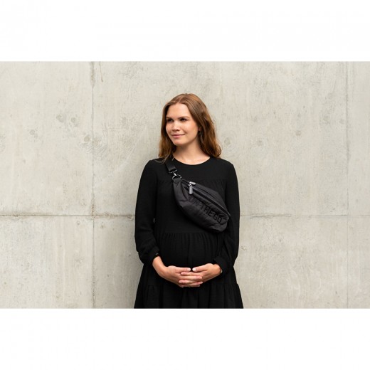 Сумка через плече Childhome Banana bag puffered black, арт. CWBANAPBL