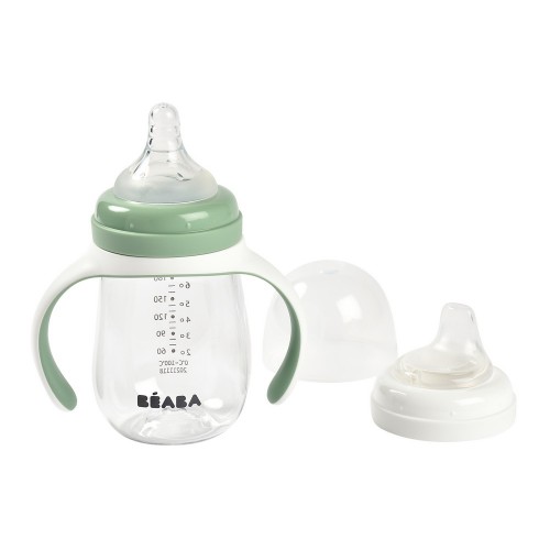Поїльник Beaba навчальний 2 в 1 210 мл зелений, арт. 913531
