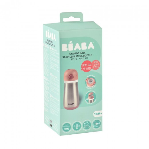 Термопоїльник Beaba металевий 350 мл рожевий, арт. 913522