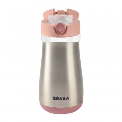 Термопоїльник Beaba металевий 350 мл рожевий