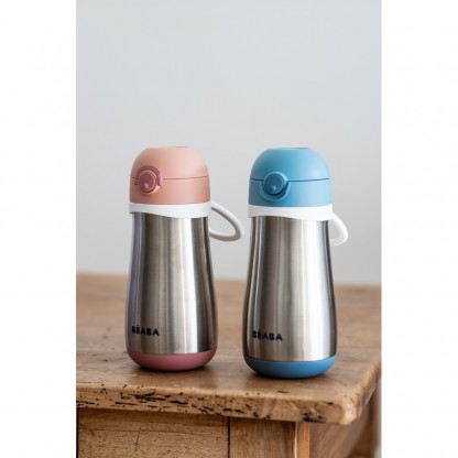 Термопоїльник Beaba металевий 350 мл рожевий