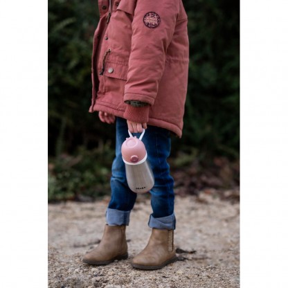 Термопоїльник Beaba металевий 350 мл рожевий