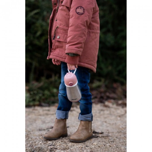 Термопоїльник Beaba металевий 350 мл рожевий, арт. 913522