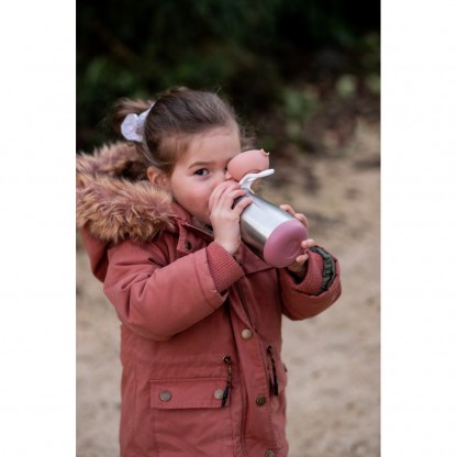 Термопоїльник Beaba металевий 350 мл рожевий