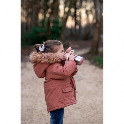 Термопоїльник Beaba металевий 350 мл рожевий