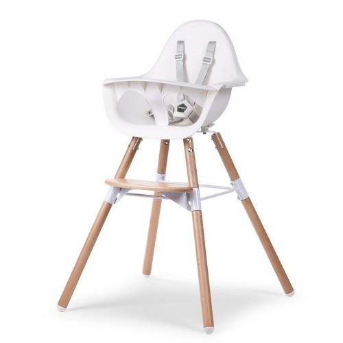 Стілець для годування Childhome Evolu 2 з бампером natural/white, арт. CHEVOCHNW
