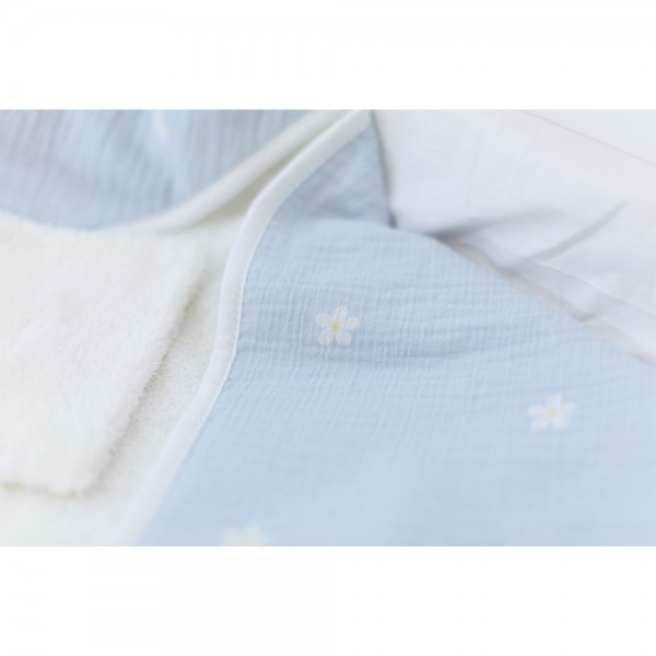 Рушник з капюшоном Childhome 80x80 flower blue, арт. CCBCMBF