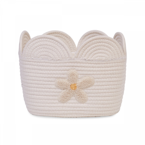 Корзина для іграшок Childhome Flower 30x20x15 см білий , арт. CCBAFL20