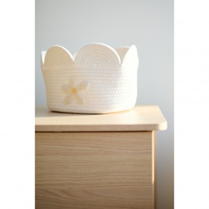 Корзина для іграшок Childhome Flower 30x20x15 см білий , арт. CCBAFL20