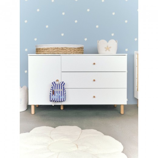 Корзина для іграшок Childhome Flower 30x20x15 см білий , арт. CCBAFL20