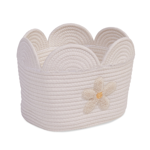 Корзина для іграшок Childhome Flower 30x20x15 см білий , арт. CCBAFL20