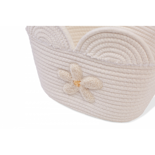 Корзина для іграшок Childhome Flower 30x20x15 см білий , арт. CCBAFL20