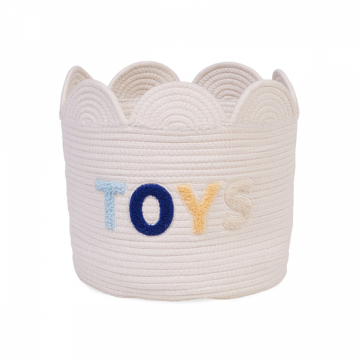 Корзина для іграшок Childhome Flower 30x30x30 см білий , арт. CCBAFL30 Корзина для іграшок Childhome Flower 30x30x30 см білий , арт. CCBAFL30