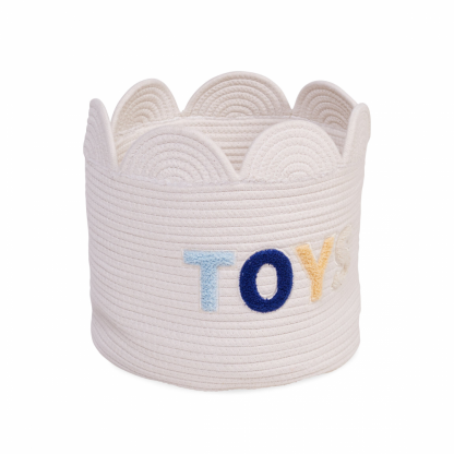Корзина для іграшок Childhome Flower 30x30x30 см білий , арт. CCBAFL30